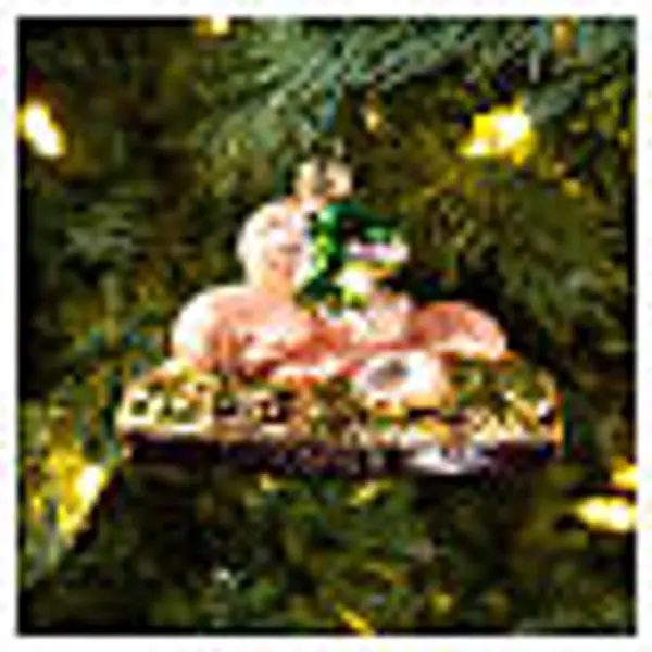 Nid oeufs de dinosaure décoration sapin Noël verre soufflé