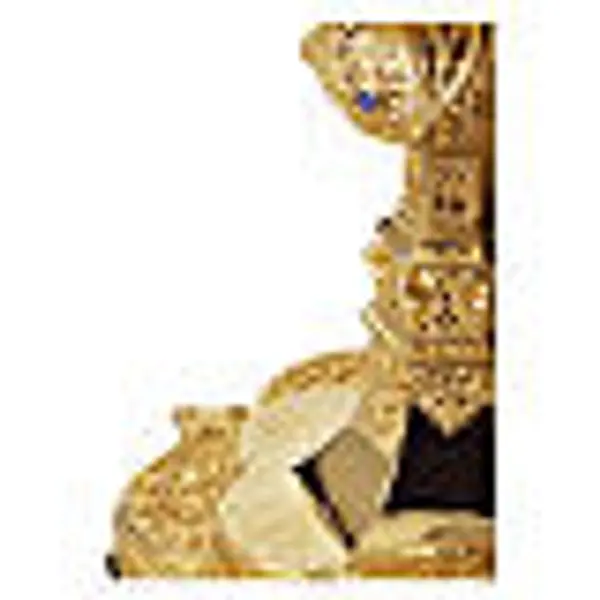 Calice et Patène Molina rubis et grenats style gotique coupe argent 925 doré
