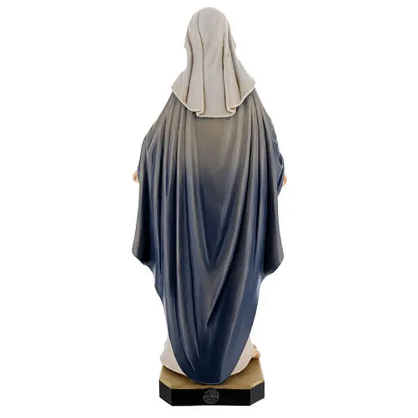 Statue bois sacré coeur de Marie peinte