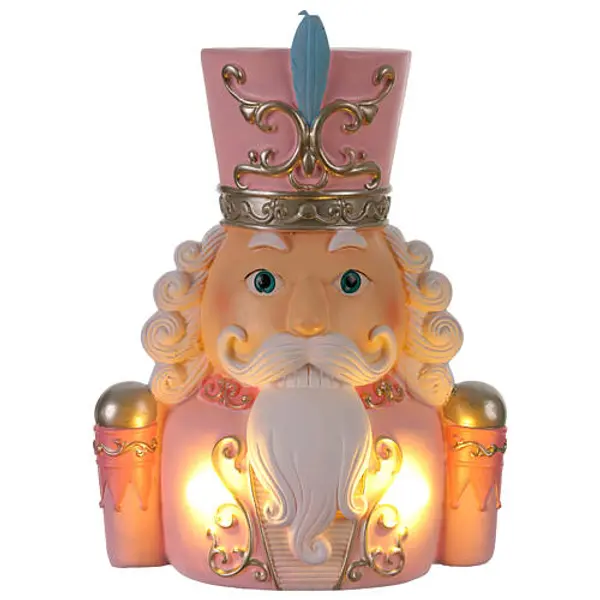 Général casse-noisettes buste rose lumineux 30 cm