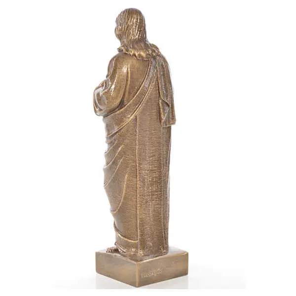 Sacré coeur de Jésus 62 cm poudre de marbre couleur bronze