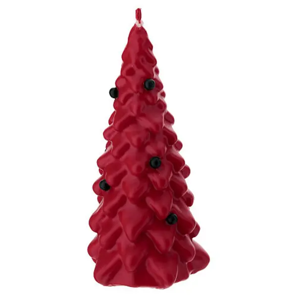 Bougie Noël sapin rouge 18,5 cm Di Giorgio