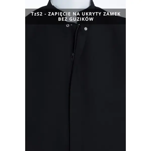 Soutane d’hiver romaine noire TzS - laine 70%