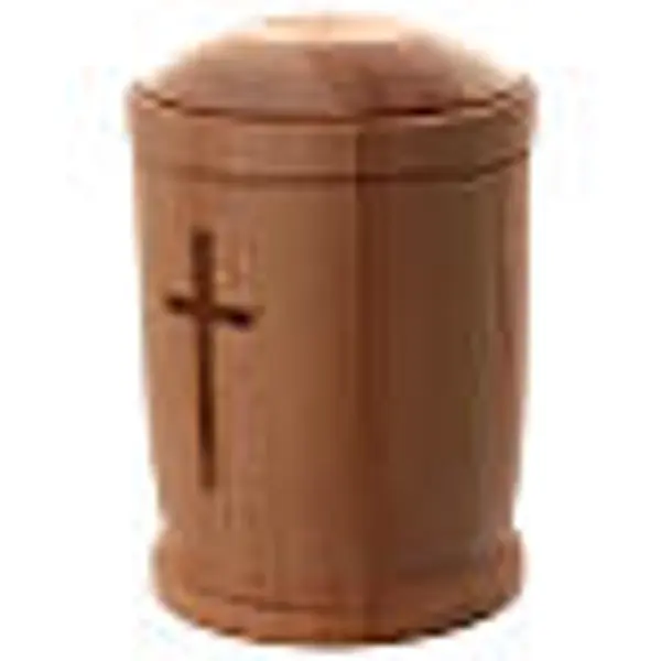 Urne pour cendres croix bois de hêtre écologique