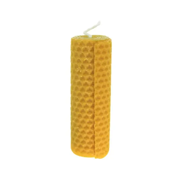 Lot de 5 bougies en cire d'abeille 10x3 cm