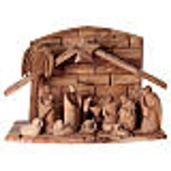 Crèche complète stylisée olivier de Bethléem 30x40x15 cm