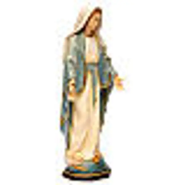 Statue Vierge Miraculeuse bois peint Val Gardena