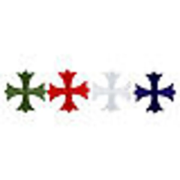 Application thermocollante croix grecque 8 cm couleurs liturgiques