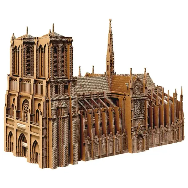 Puzzle sculpture 3D de Notre Dame de Paris 165 pièces en carton