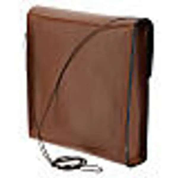 Sac rectangulaire pour patène 13x12 cm cuir véritable marron