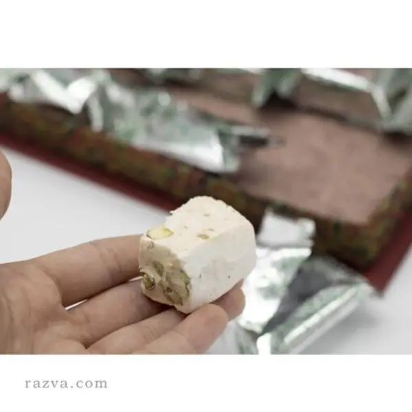 Nougat d'Iran | Dessert iranien Gaz | 33% pistache | 400g