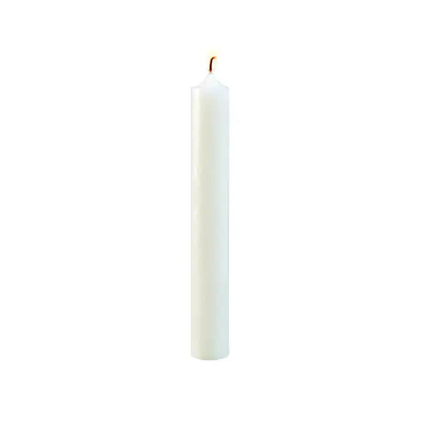 Bougie droite traditionnelle pour candélabre - H 20 cm ; diam 21mm