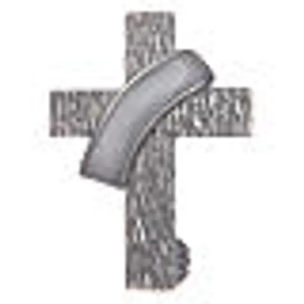 Broche pour veste croix diaconale argent 925 émail blanc