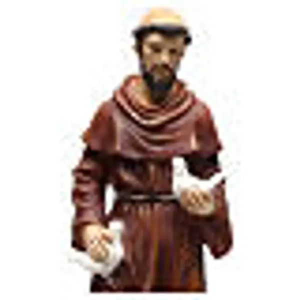 Saint François avec loup 50 cm résine
