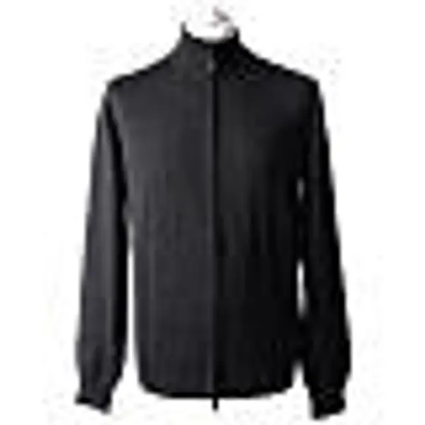 Blouson homme avec fermeture éclair 100% laine mérinos gris anthracite In Primis