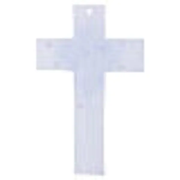 Crucifix en verre de Murano ciel bleu avec murrines 35x20 cm